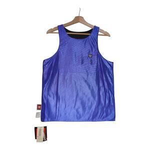 Wilson Reversible Basketball Jersey Tank Top Y2K Deadstock NWT Size M Black/Blue